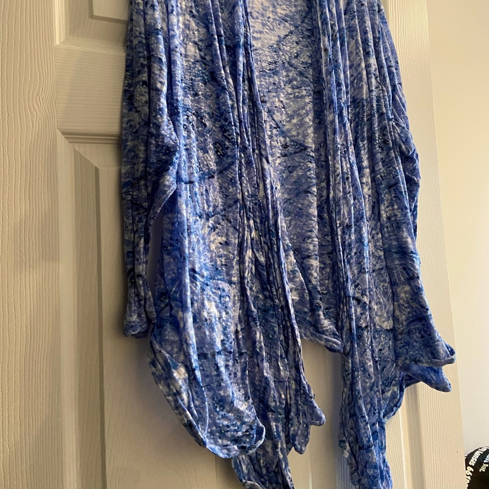 Blue tie dye cardigan